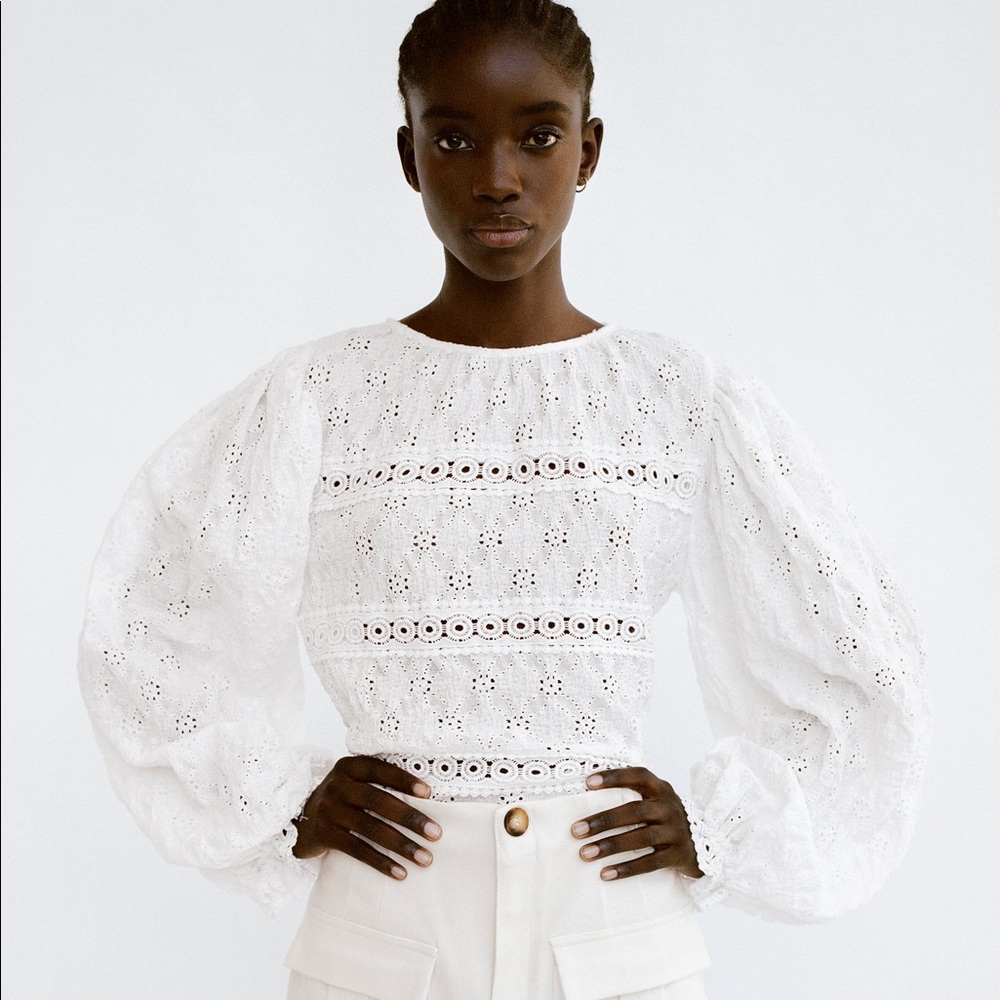 NWT Zara Textured Blouse